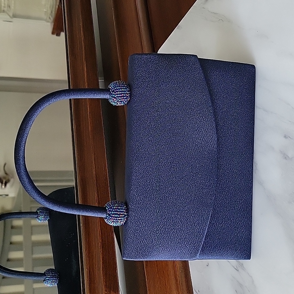 Women's Navy Blue Hand-Held Small Purse